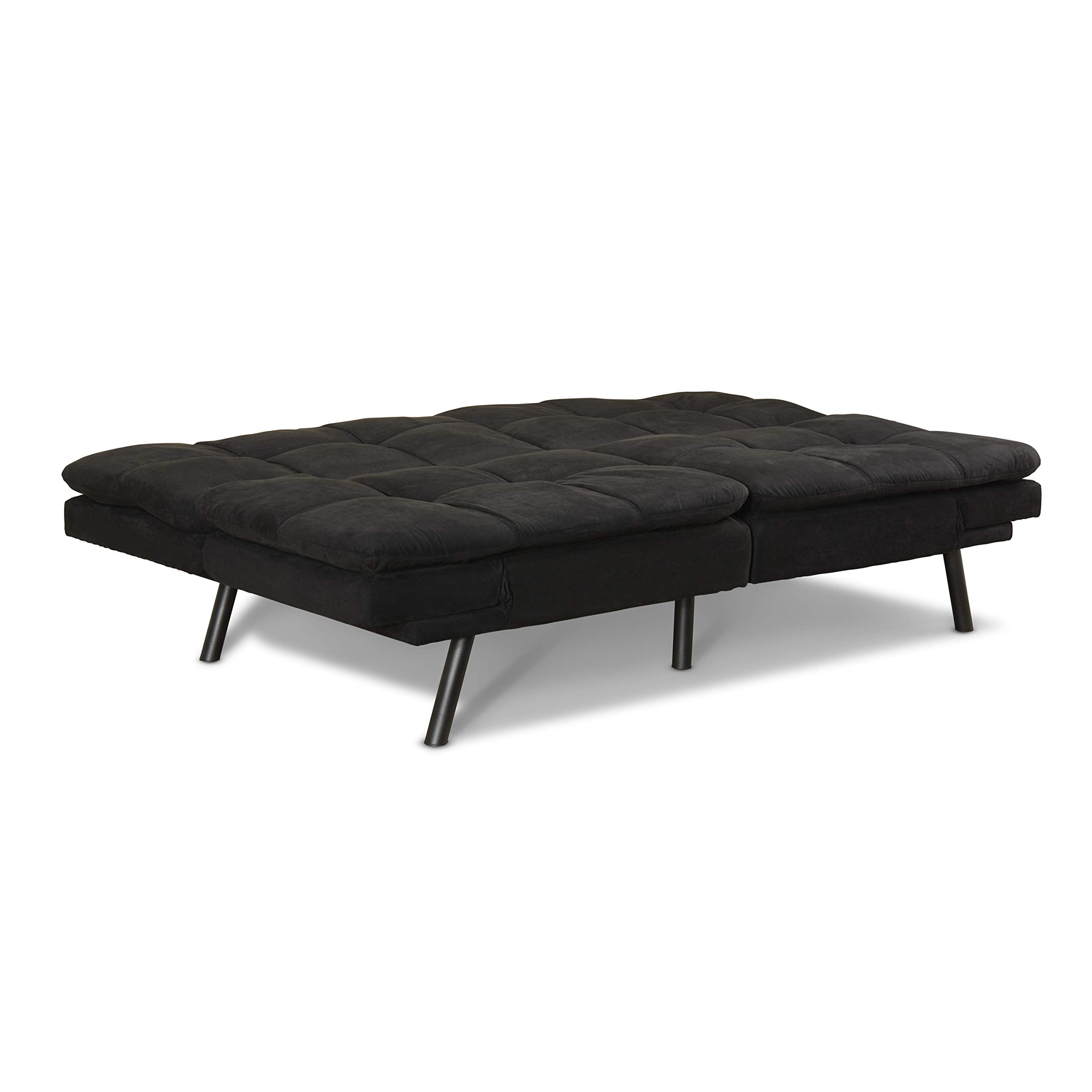Mainstay Memory Futon Black Fabric