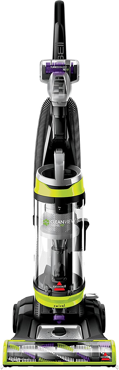 BISSELL 2252 CleanView Swivel Upright Bagless Vacuum with Swivel Steering， Powerful Pet Hair Pick Up， Specialized Pet Tools， Large Capacity Dirt Tank， Easy Empty
