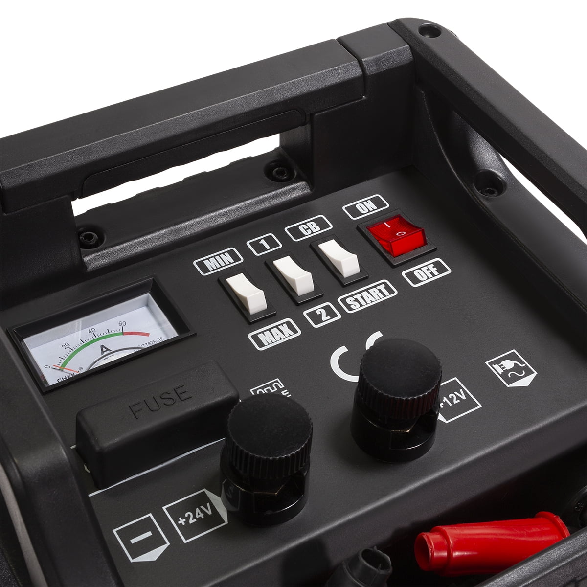 Stark 12/24V Battery Charger Fully Automotive Maintainer Jump Starter Display with Telescopic Handle