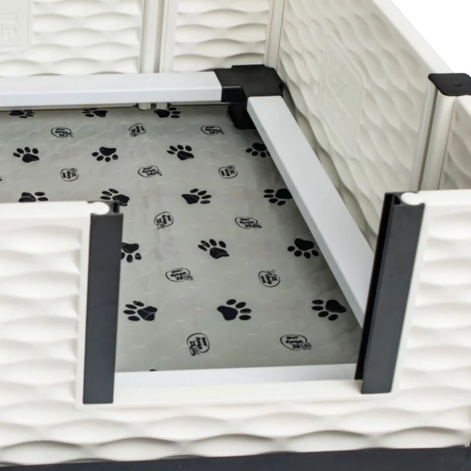 EZclassic 48 x48 Puppy Dog Whelping Box Playpen w/Rails & Liner, Gray(Open Box)