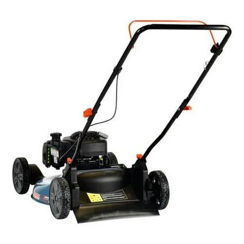 21-Inch 125 cc 4-Cycle Gas Powered Push Lawn Mower, Mulch and Side Discharge, Dual Lever Height Adj.