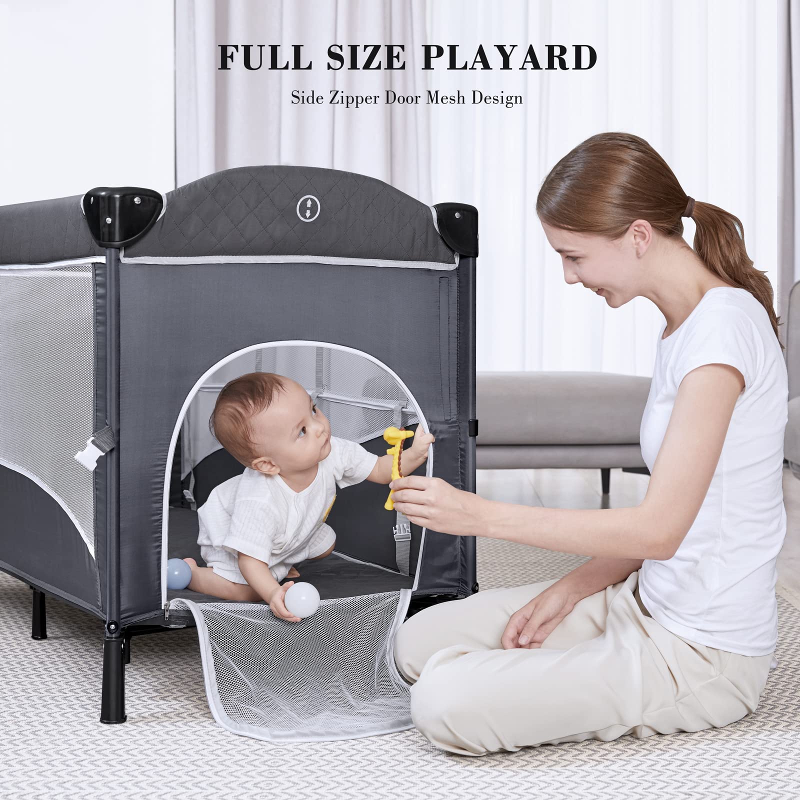 ANGELBLISS Bassinet Portable Playards Mattress
