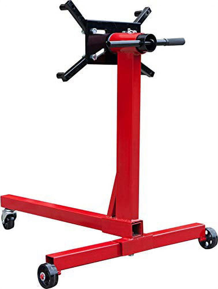 BIG RED 3/8 Ton (750 lb) Steel Rotating Engine Stand with 360 Degree Rotating Head, Red, T23401