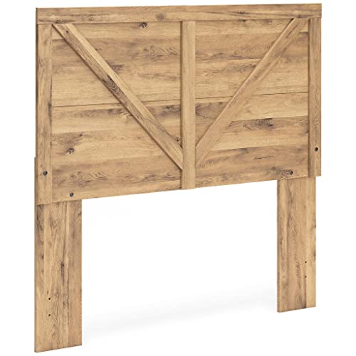 Signature Design by Ashley Larstin Rustic Crossbuck Panel Headboard ONLY, Queen, Light Brown