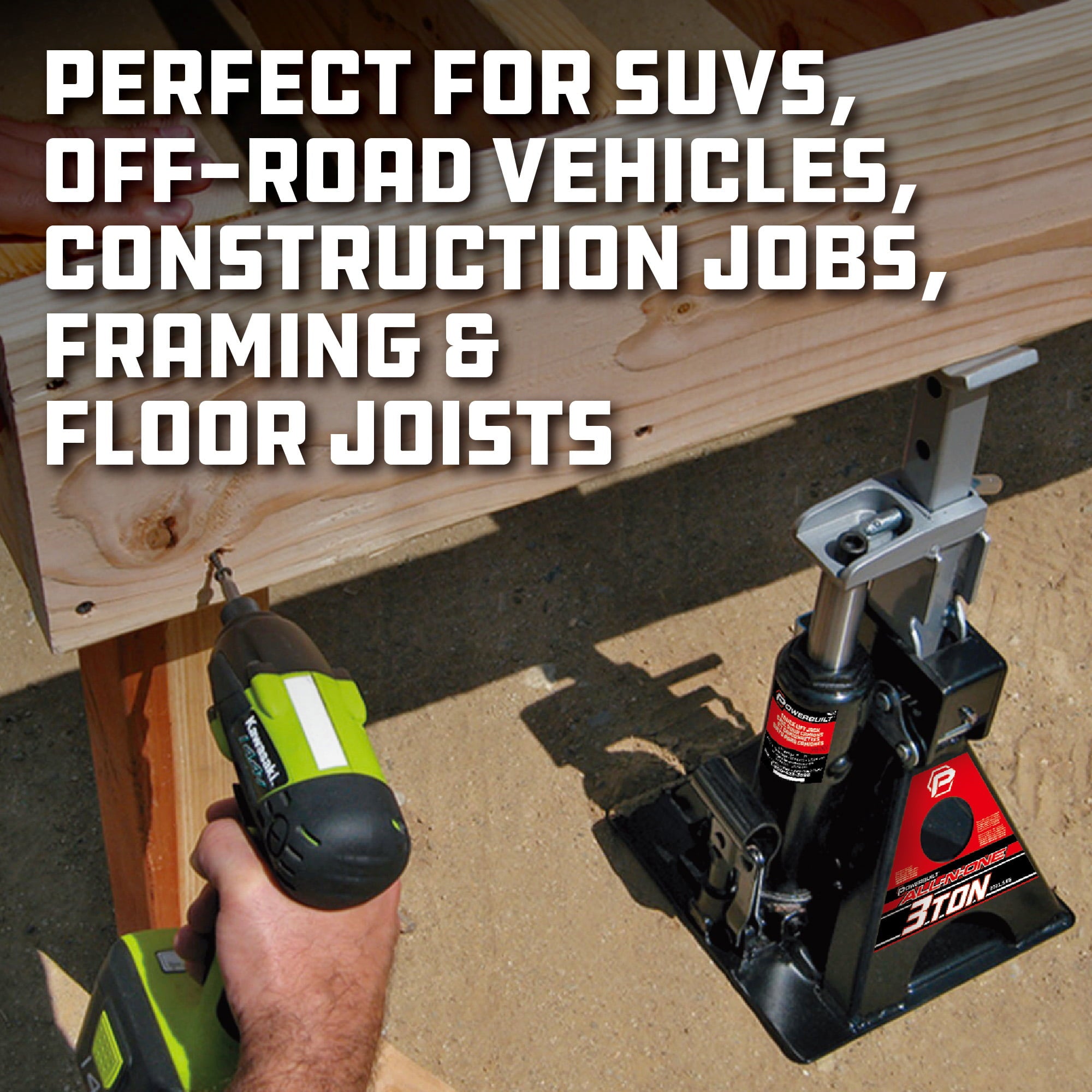 Powerbuilt 3 Ton All-in-One Jackstand/Bottle Jack - 640912