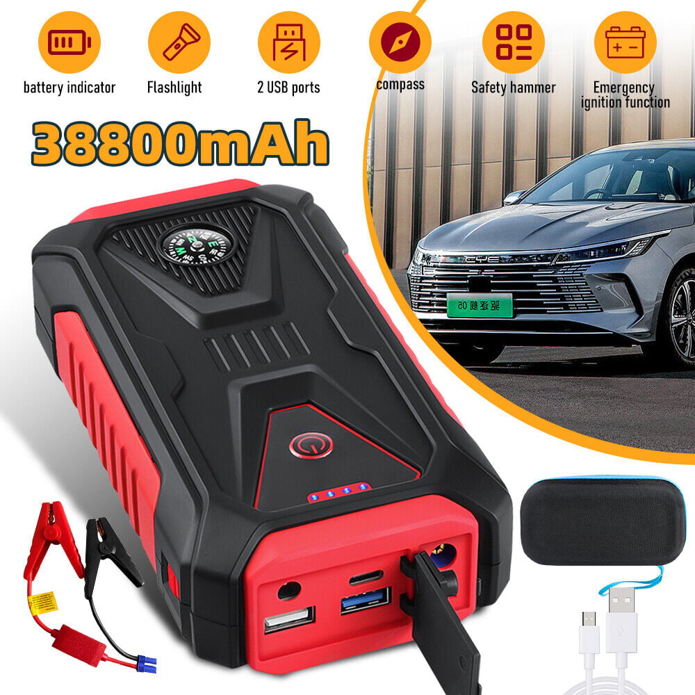 MDHAND 38800mAh 3000A Car Jump Starter Booster Jumper Box Power Bank Battery Charger With Usb Quick Charge
