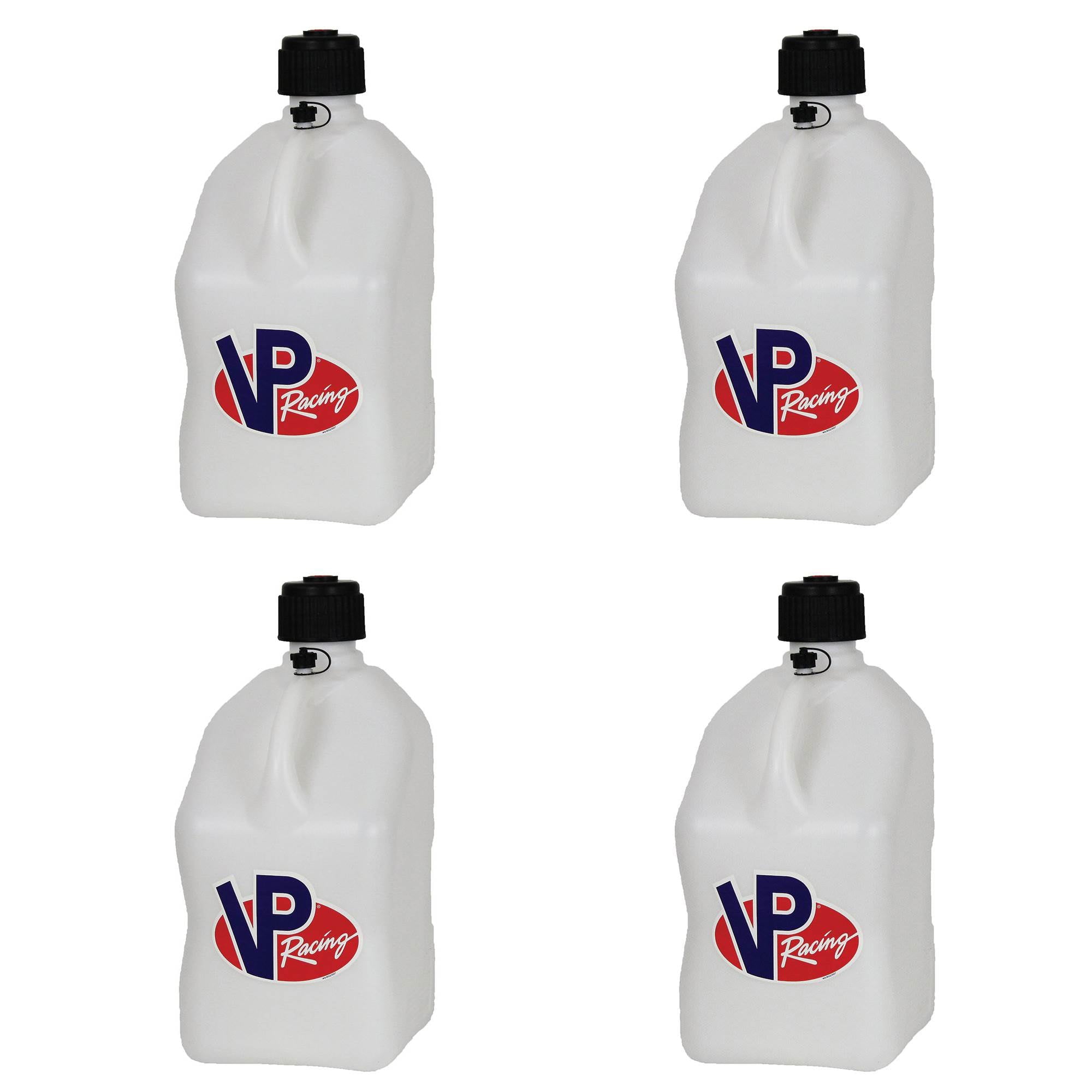 VP Racing 5.5 Gallon Motorsport Racing Fuel Utility Jugs, White (4 Pack)
