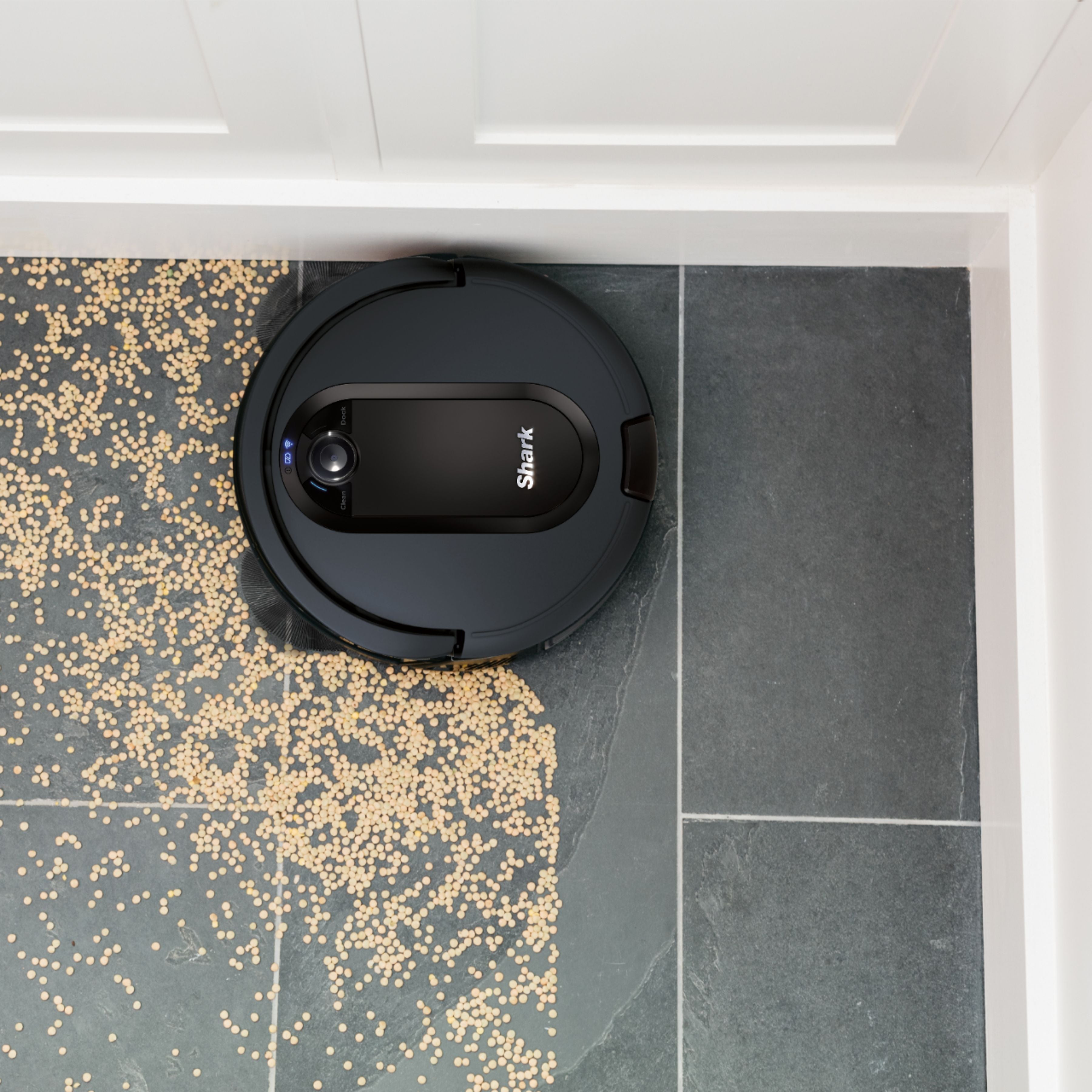 Shark - EZ Robot Vacuum RV912S with Self-Empty Base, Bagless, Wi-Fi - Dark Grey