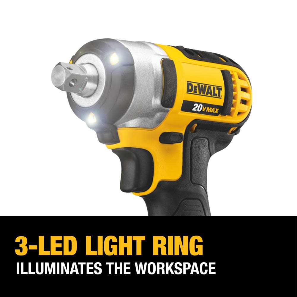 20 V MAX Lithium Ion 1/2 In. Impact Wrench Kit with Detent Pin