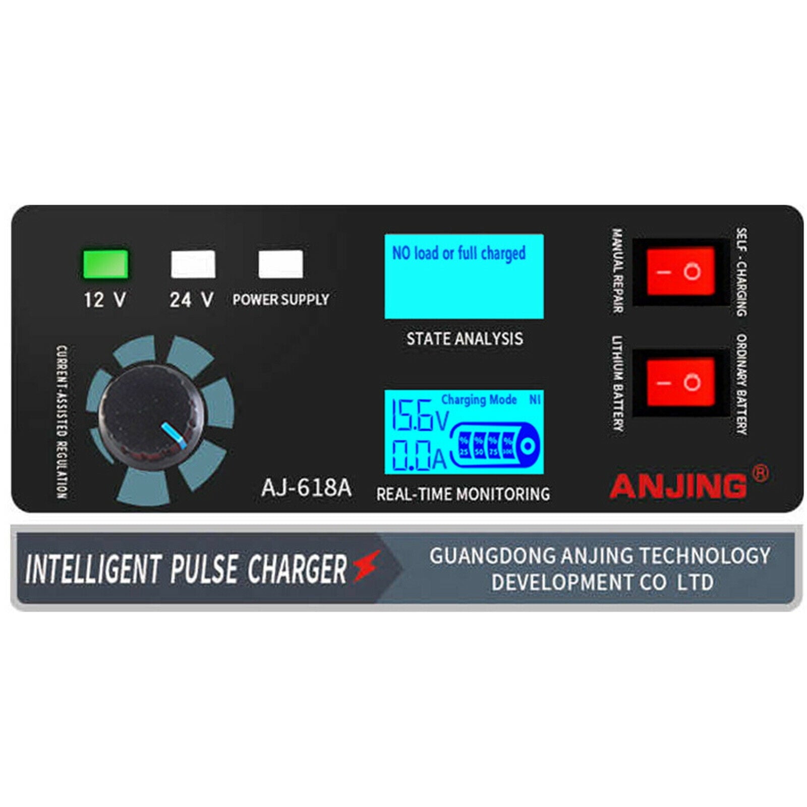 AJ-618A Smart Automatic Car Battery Charger Heavy Duty Pulse Repair Maintainer 12V