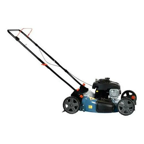 21-Inch 125 cc 4-Cycle Gas Powered Push Lawn Mower, Mulch and Side Discharge, Dual Lever Height Adj.