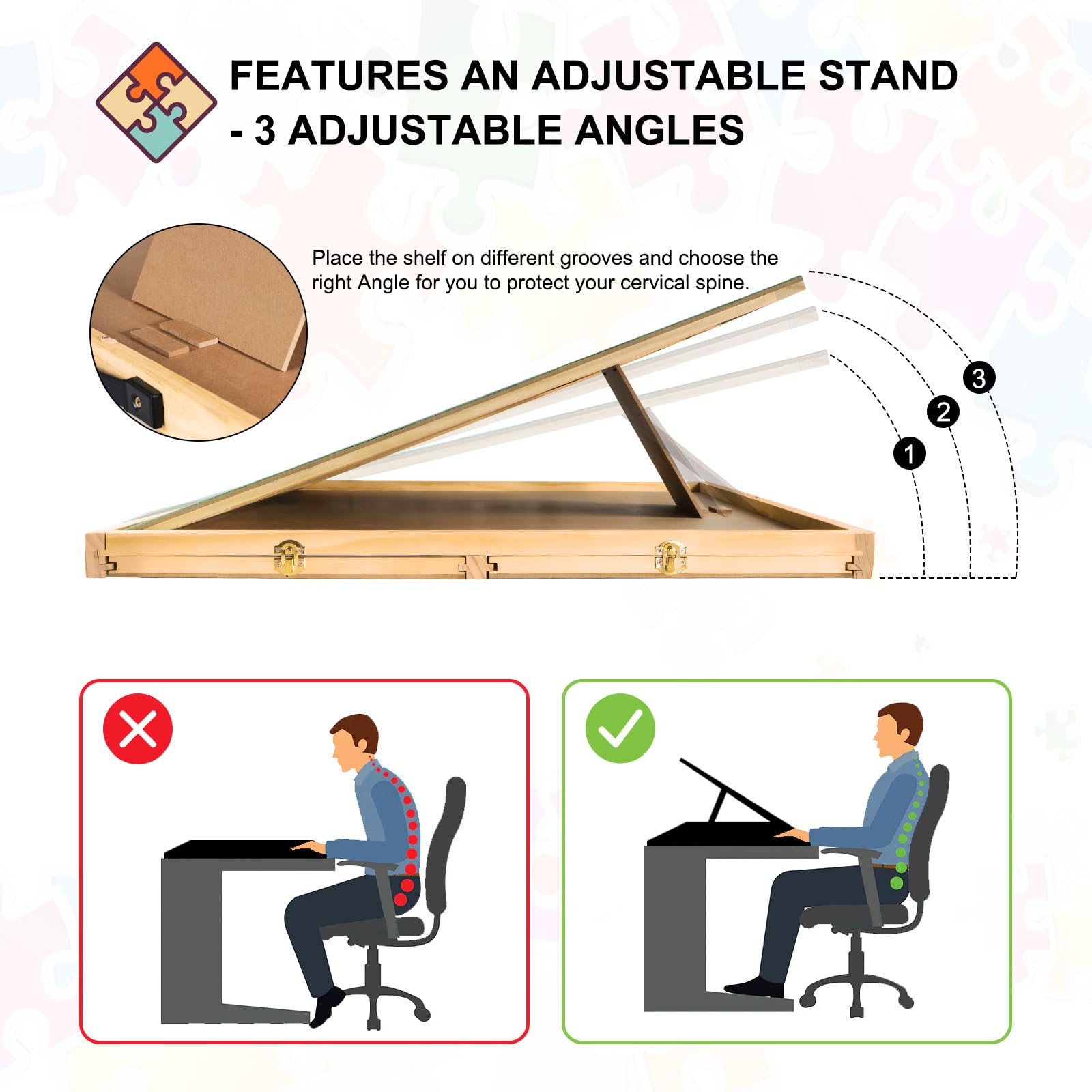 Adjustable Jigsaw Puzzle 1500pcs Drawers