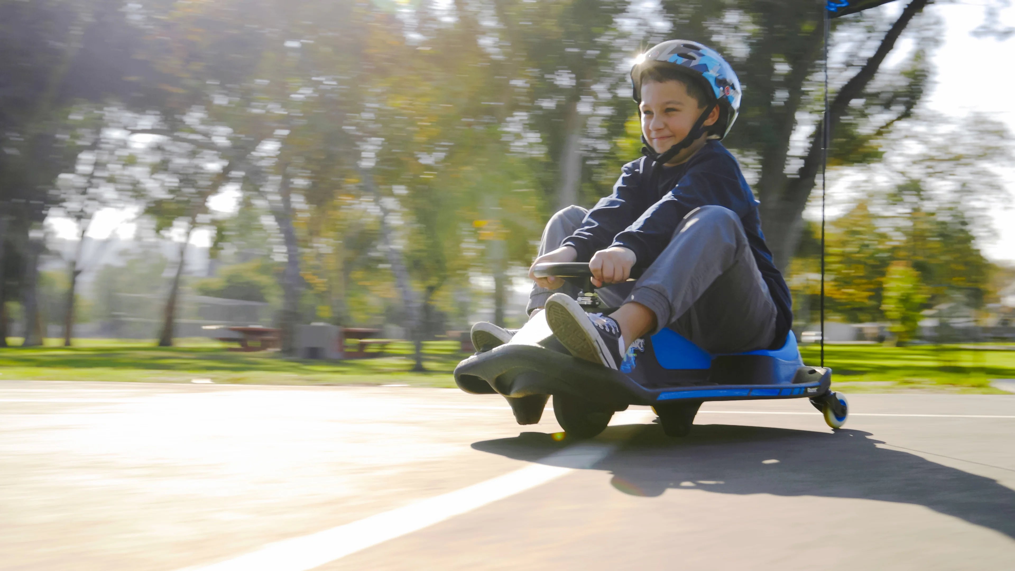 Razor Crazy Cart Shift - Blue, Electric Drifting Go Kart for Kids - 12V Powered Ride-On, Unisex