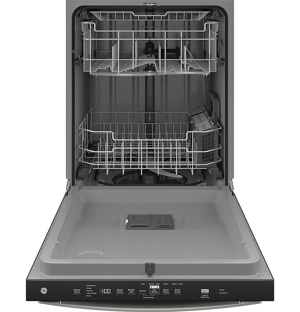 GE - Top Control Built-In Dishwasher with 3rd Rack, Dry Boost, 50 dBa - Slate