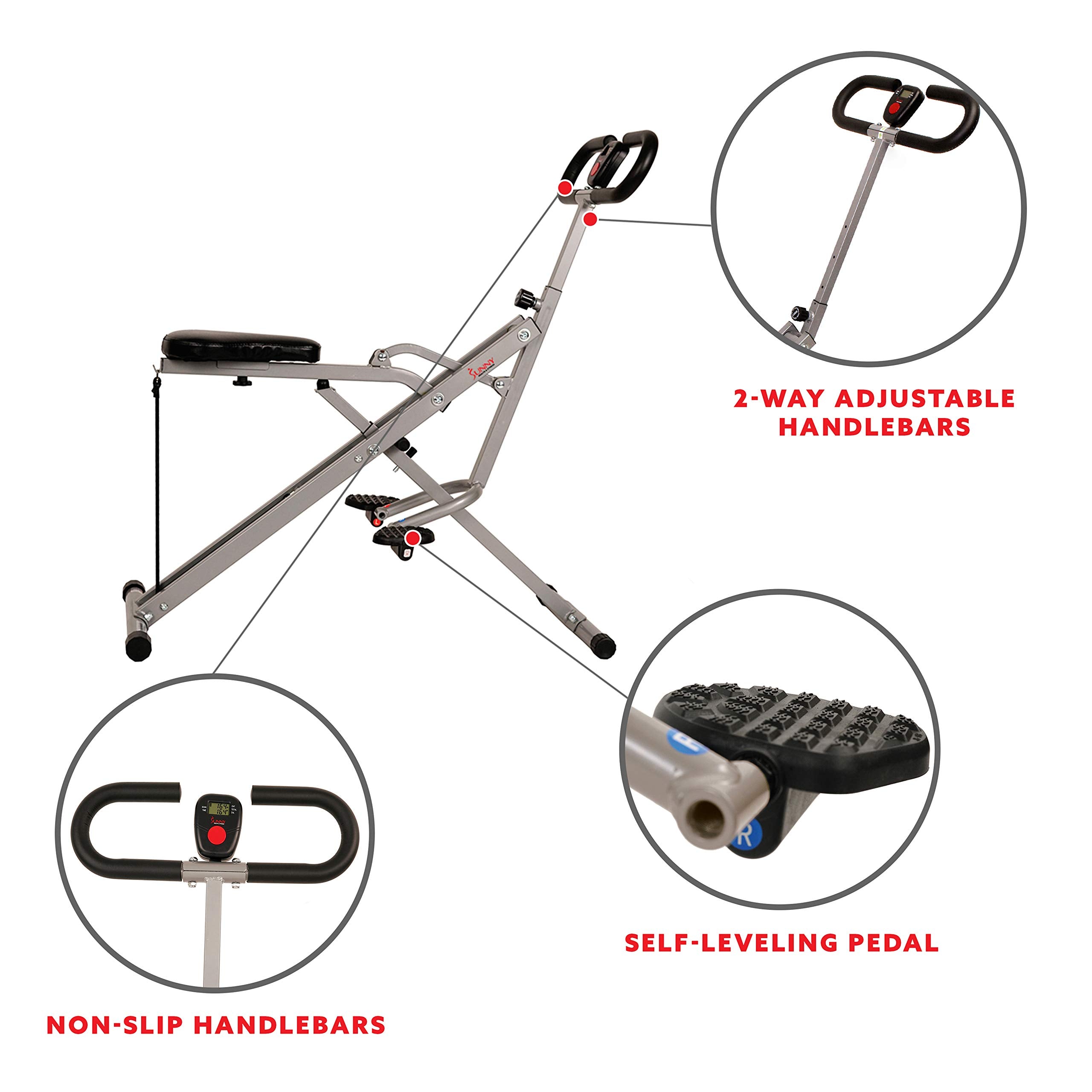 Sunny Health Fitness Row N Ride Adjustable