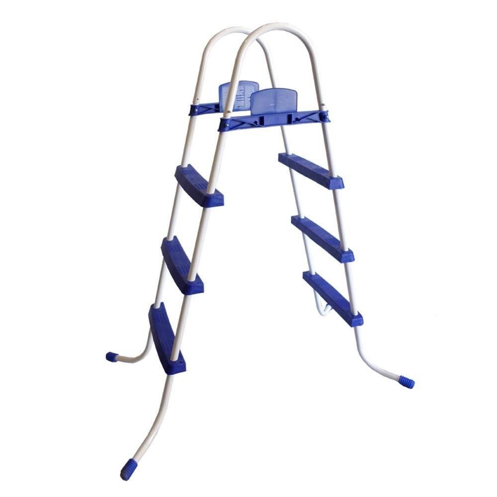 Bestway 52 Inch Steel Above Ground Swimming Pool Ladder No-Slip Steps (Used)💝 Last Day For Clearance