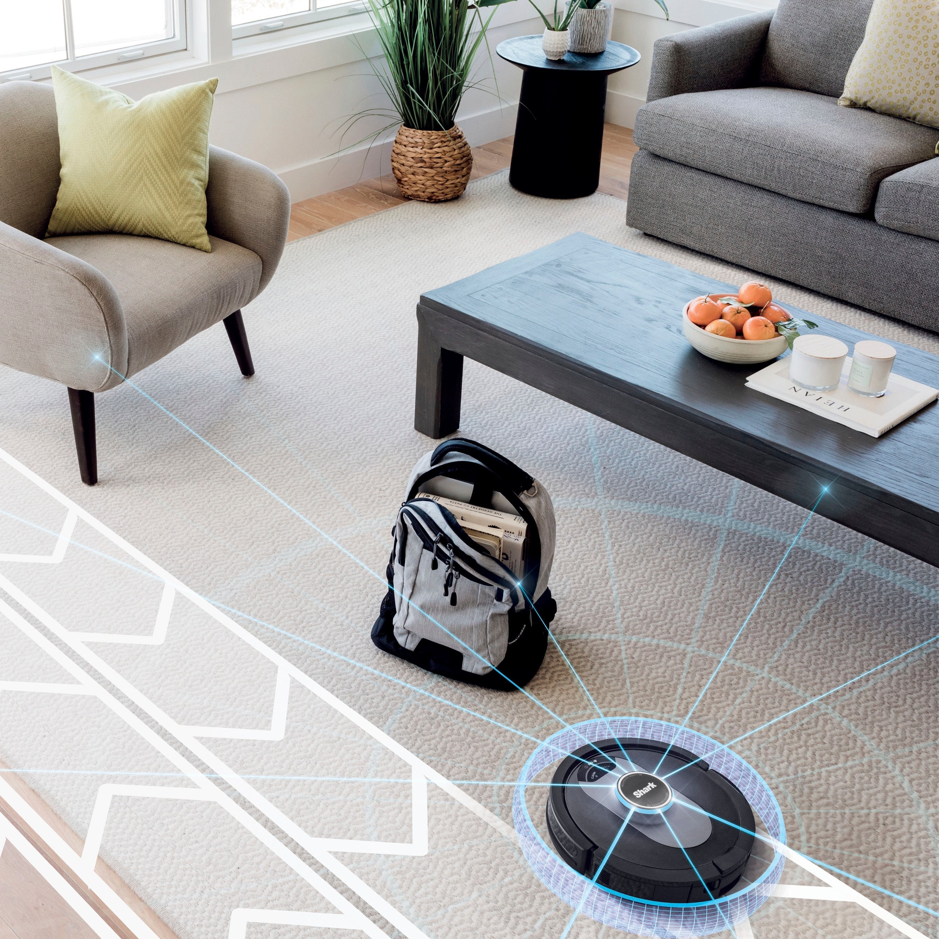 Shark - AI Ultra Robot Vacuum RV2502AE with XL HEPA Self-Empty Base, LIDAR Navigation, Wi-Fi Connected - Black