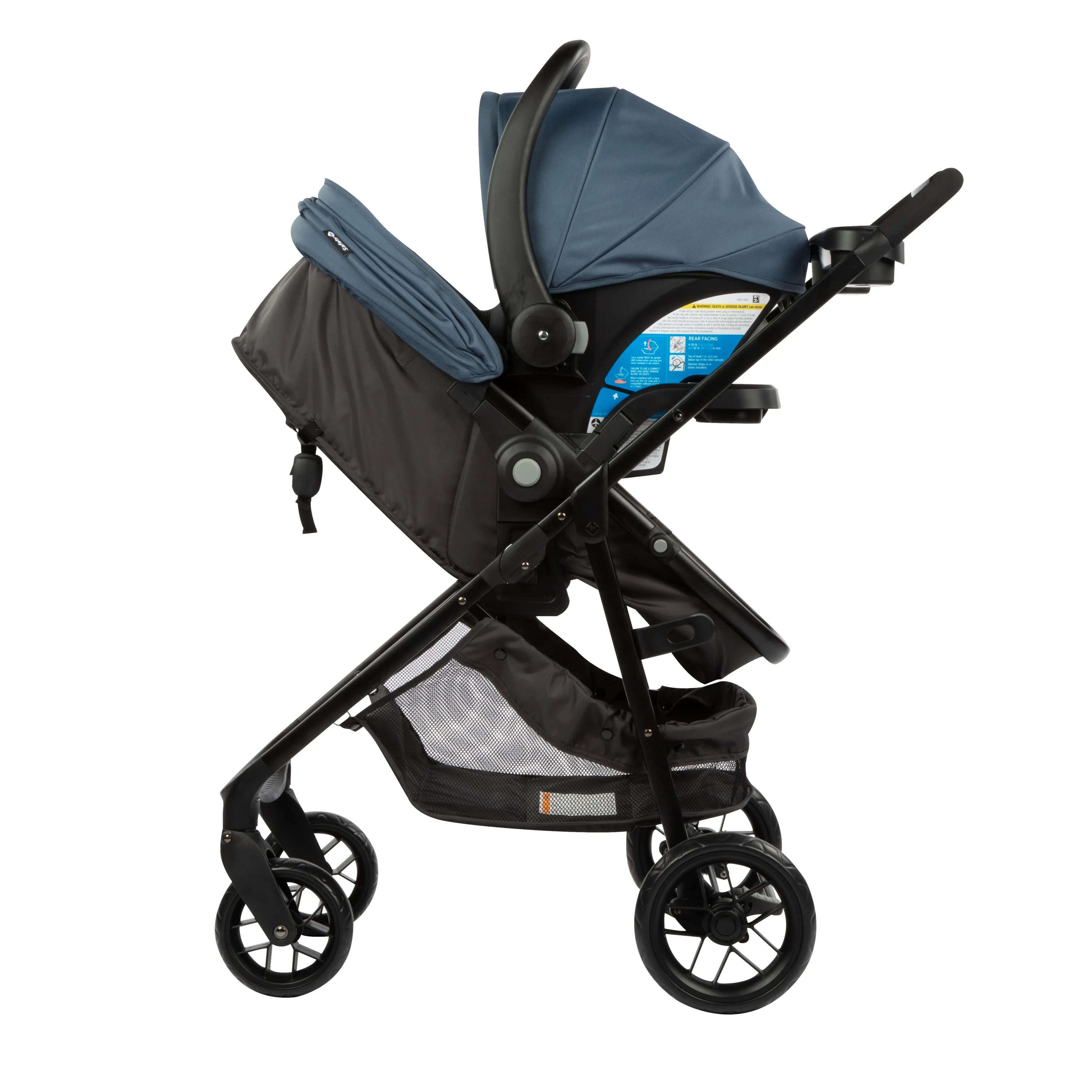 Safety 1st Grow and Go Sprint Modular Travel System Stroller with Rear-Facing Infant Car Seat, Bluestone