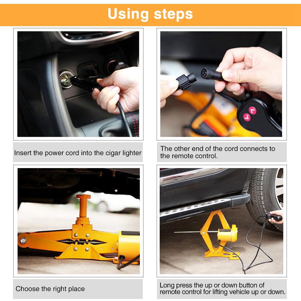 Auto Jack,Electric Jack,3Ton 12V DC Automotive Car Electric Jack Lifting SUV Van Garage and Emergency Equipment