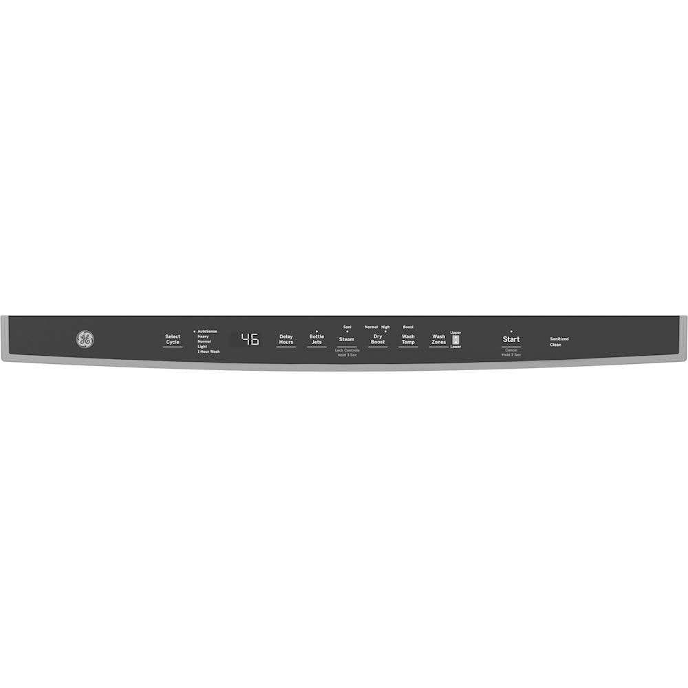 GE - Top Control Built-In Dishwasher with Stainless Steel Tub, 3rd Rack, 46dba - Stainless steel