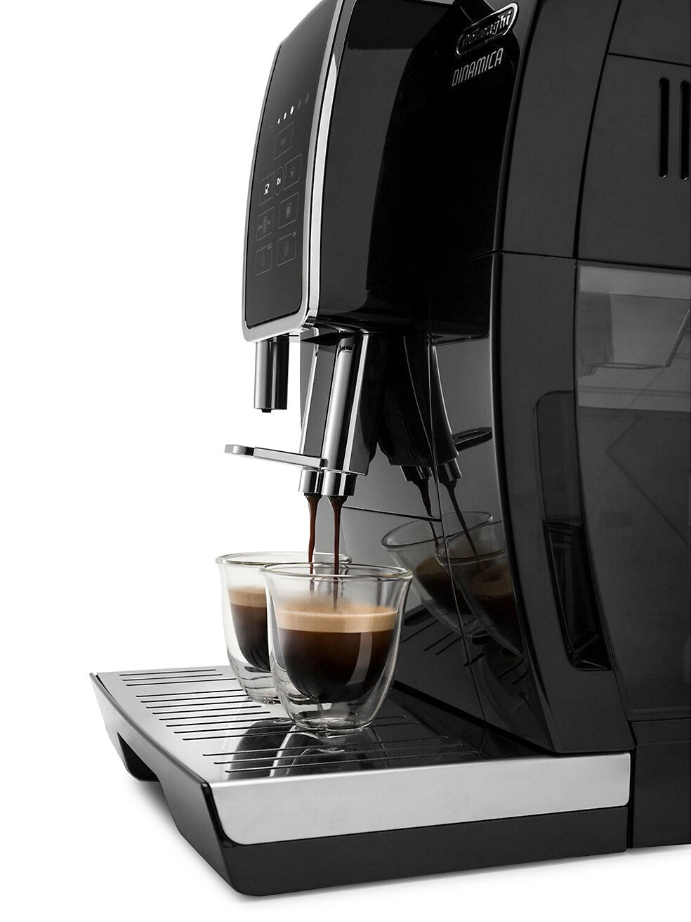 De'Longhi - Dinamica Espresso Machine with 15 bars of pressure and Milk Frother - Black/Stainless
