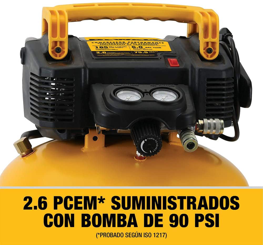 DEWALT Pancake Air Compressor, 6 Gallon, 165 PSI (DWFP55126)