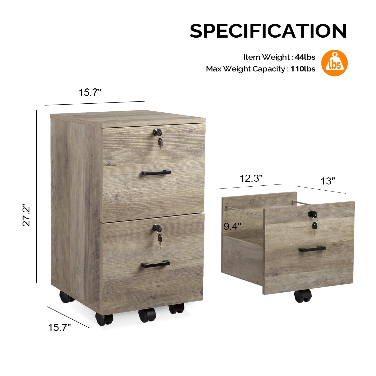 VINGLI Cabinet Folders Rolling Cabinets