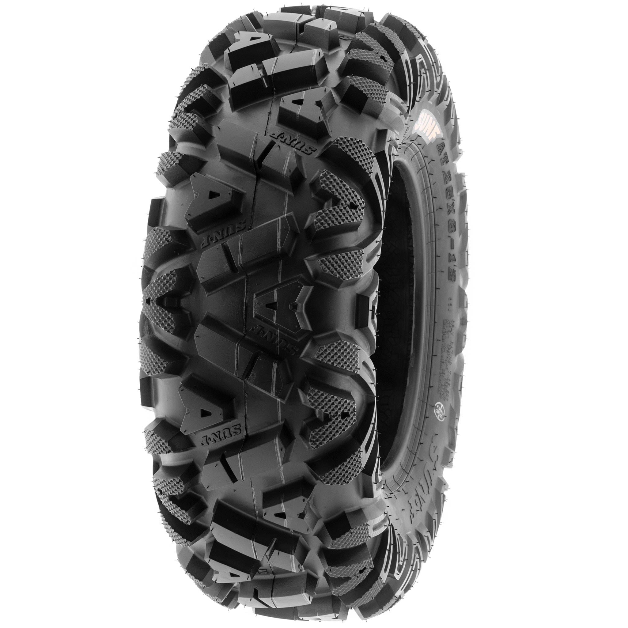 SunF All Terrain ATV UTV Tires 25x8-12 and 25x10-12 6 PR A033 (Complete Full Set of 4)