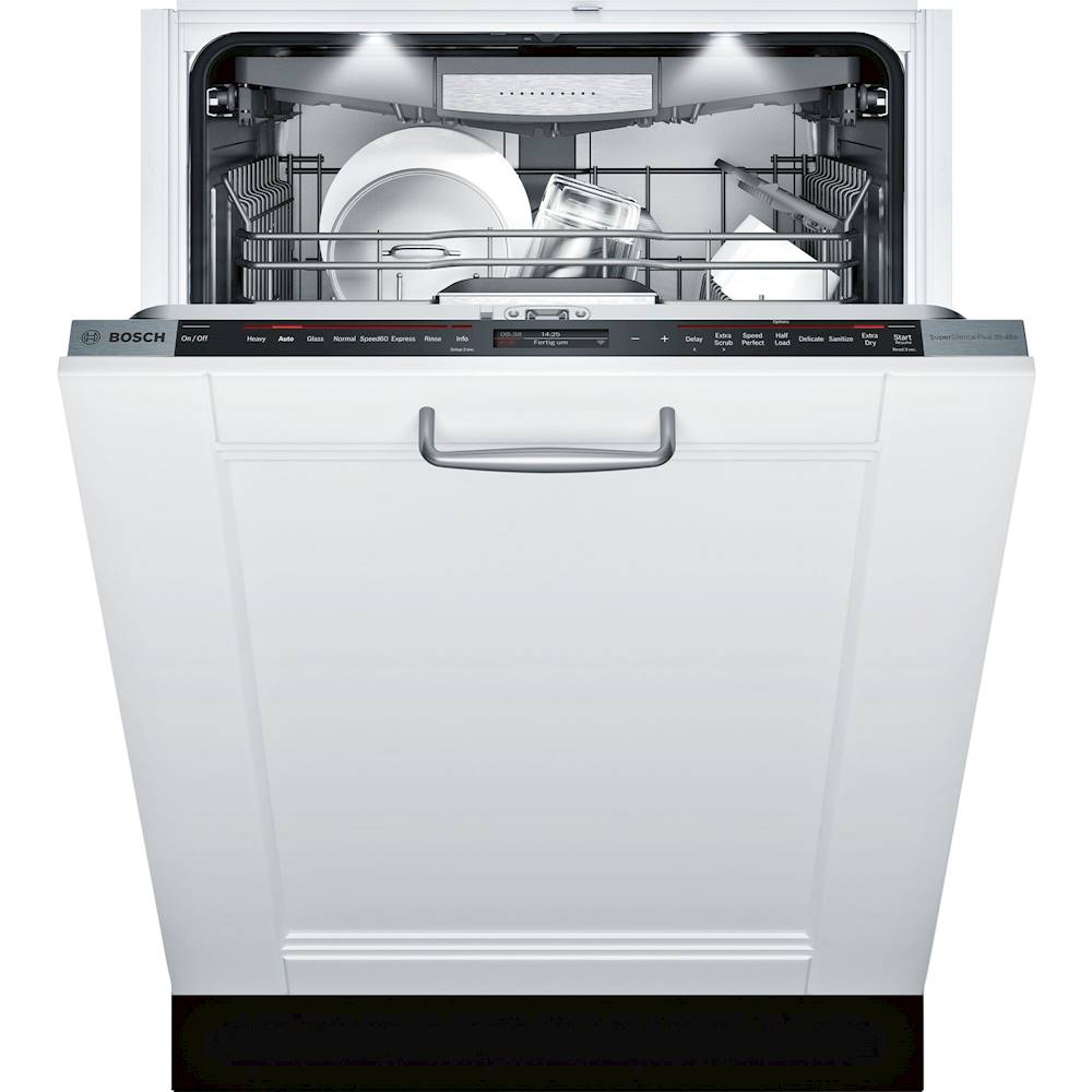 Bosch - Benchmark Top Control Built-In Dishwasher with Stainless Steel Tub, 3rd Rack, 39 dBa - Custom Panel Ready