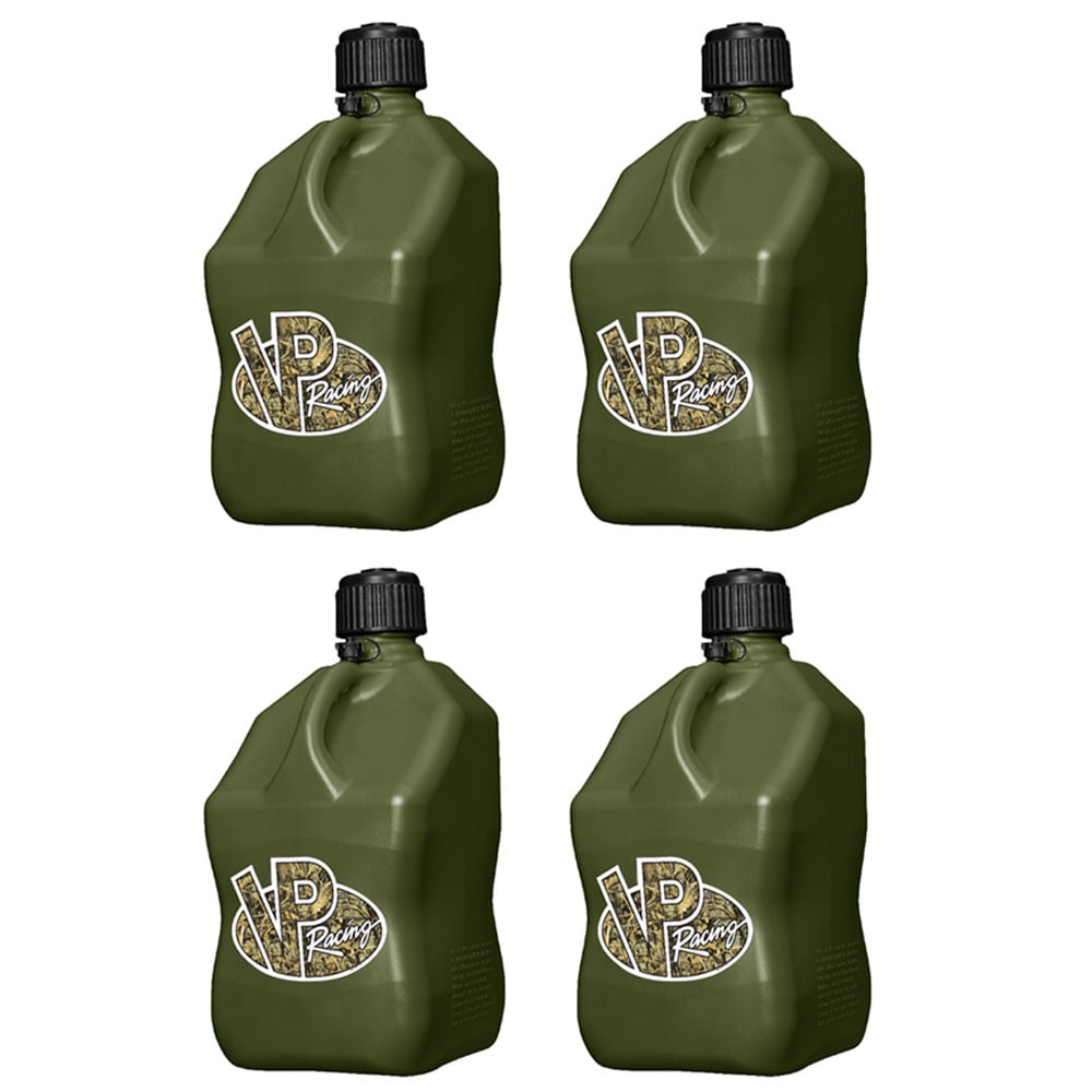 VP Racing Fuels Motorsport 5.5 Gallon Square Utility Jugs, Camo (4 Pack)