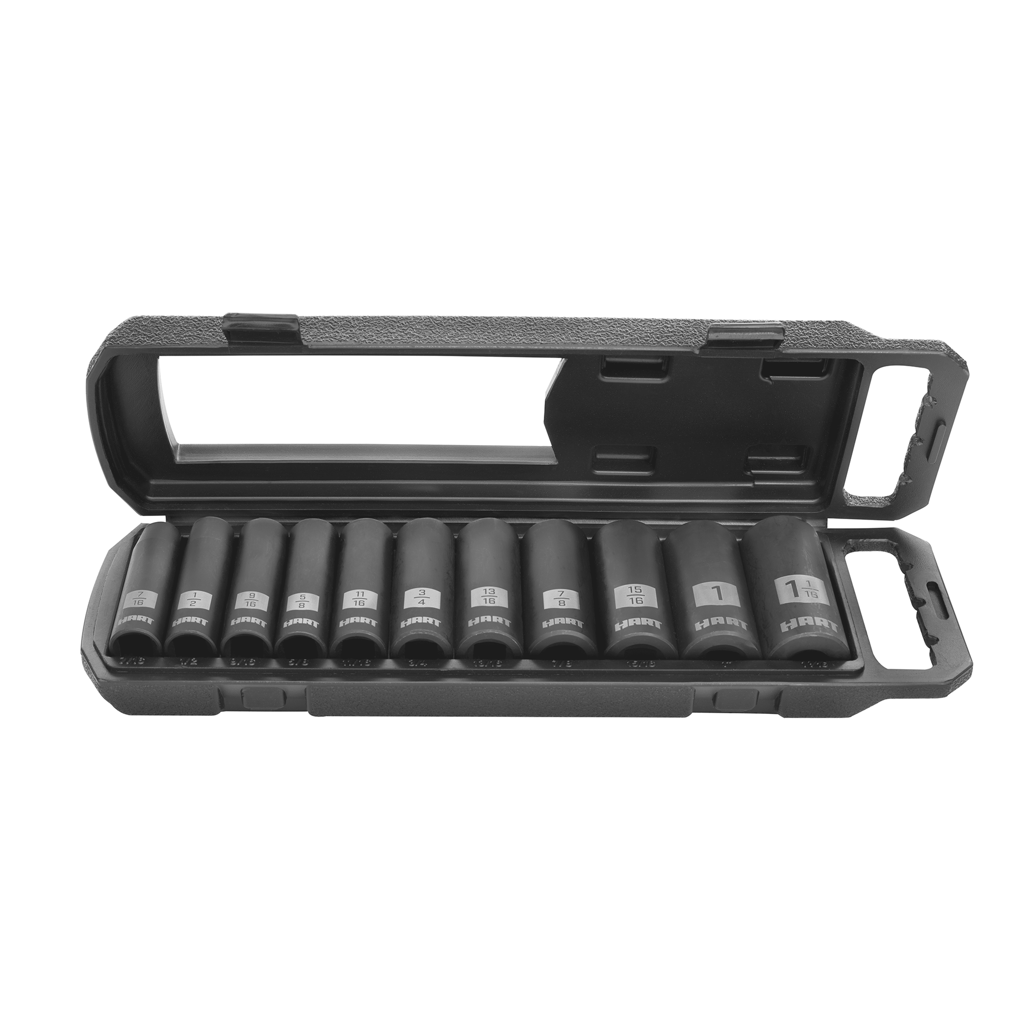 HART 20-Volt 1/2-inch Impact Wrench and 1/2-inch Impact Socket Set, MM Bundle, (1) 2.0Ah 20V Lithium-Ion Battery and Fast Charger