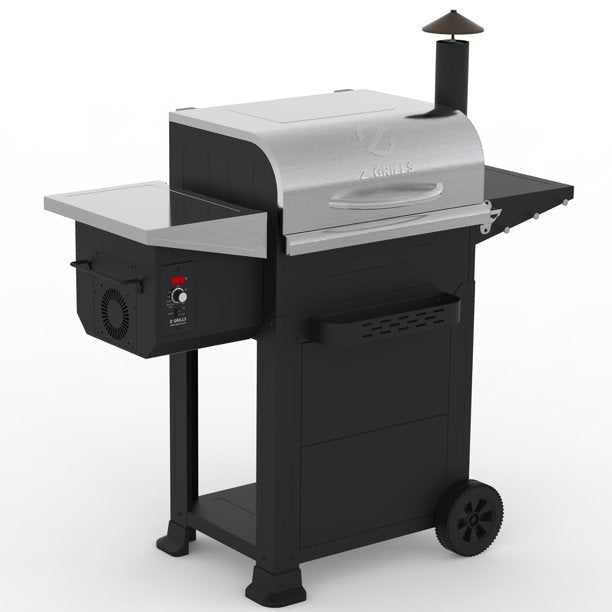 Z GRILLS ZPG-6002E 573inch Wood Pellet Grill and Smoker 6-in-1 BBQ Stainless Steel