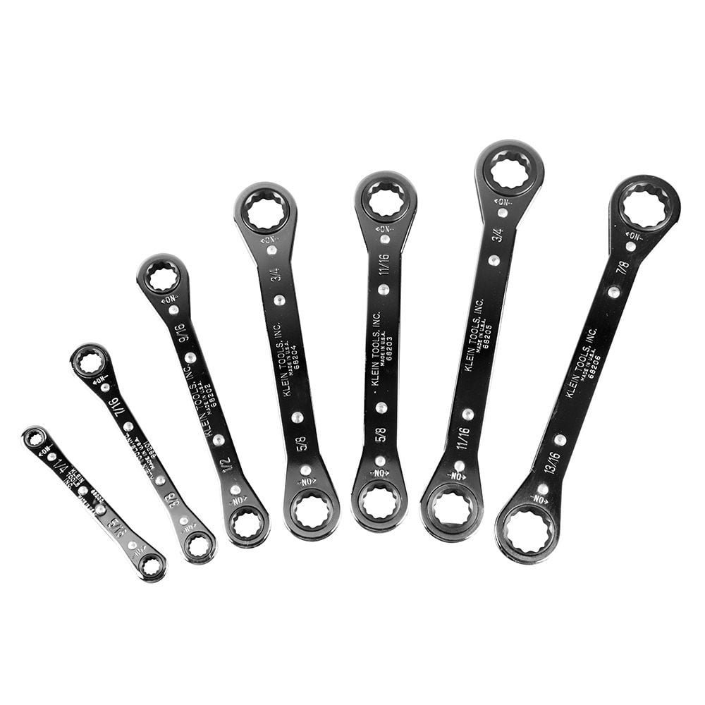 Klein Tools 68222 7-Piece Ratcheting Box Wrench Set