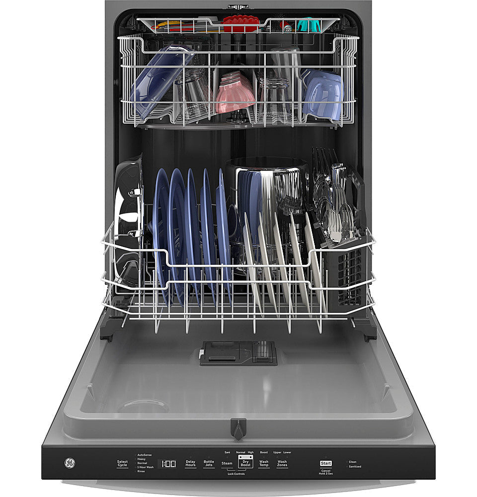 GE - Top Control Built-In Dishwasher with 3rd Rack, Dry Boost, 50 dBa - White