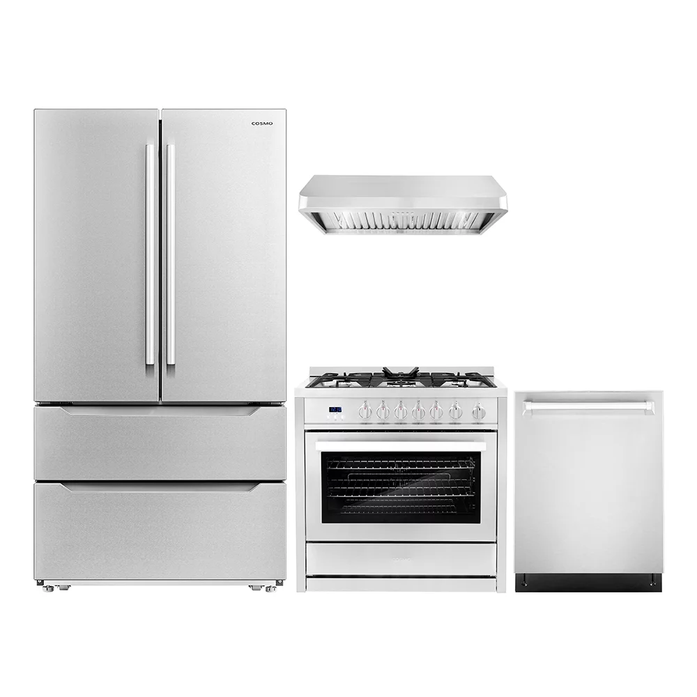 Cosmo 4 Piece Kitchen Appliance Package with 36