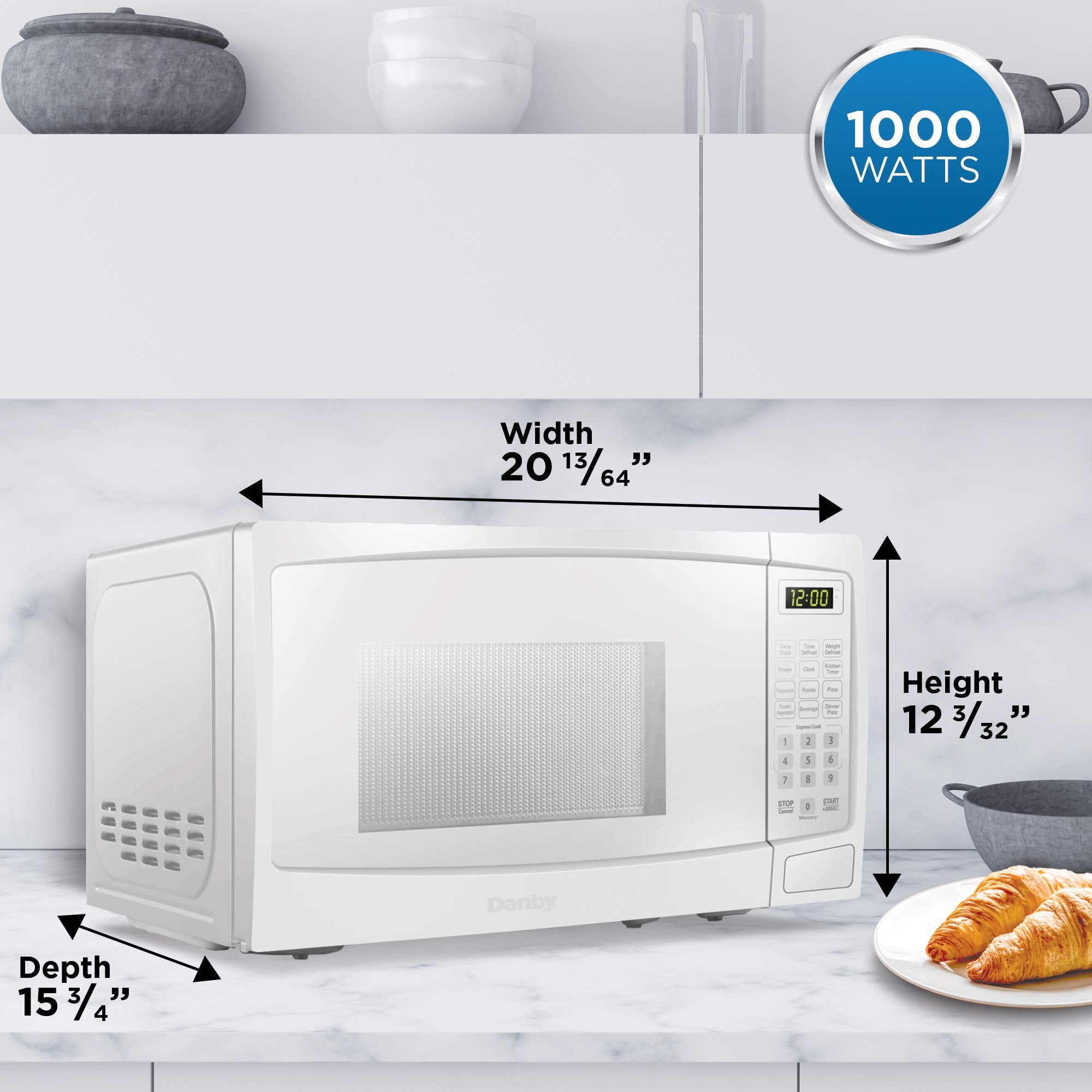 Danby DBMW1120BWW Cu Ft Countertop Microwave