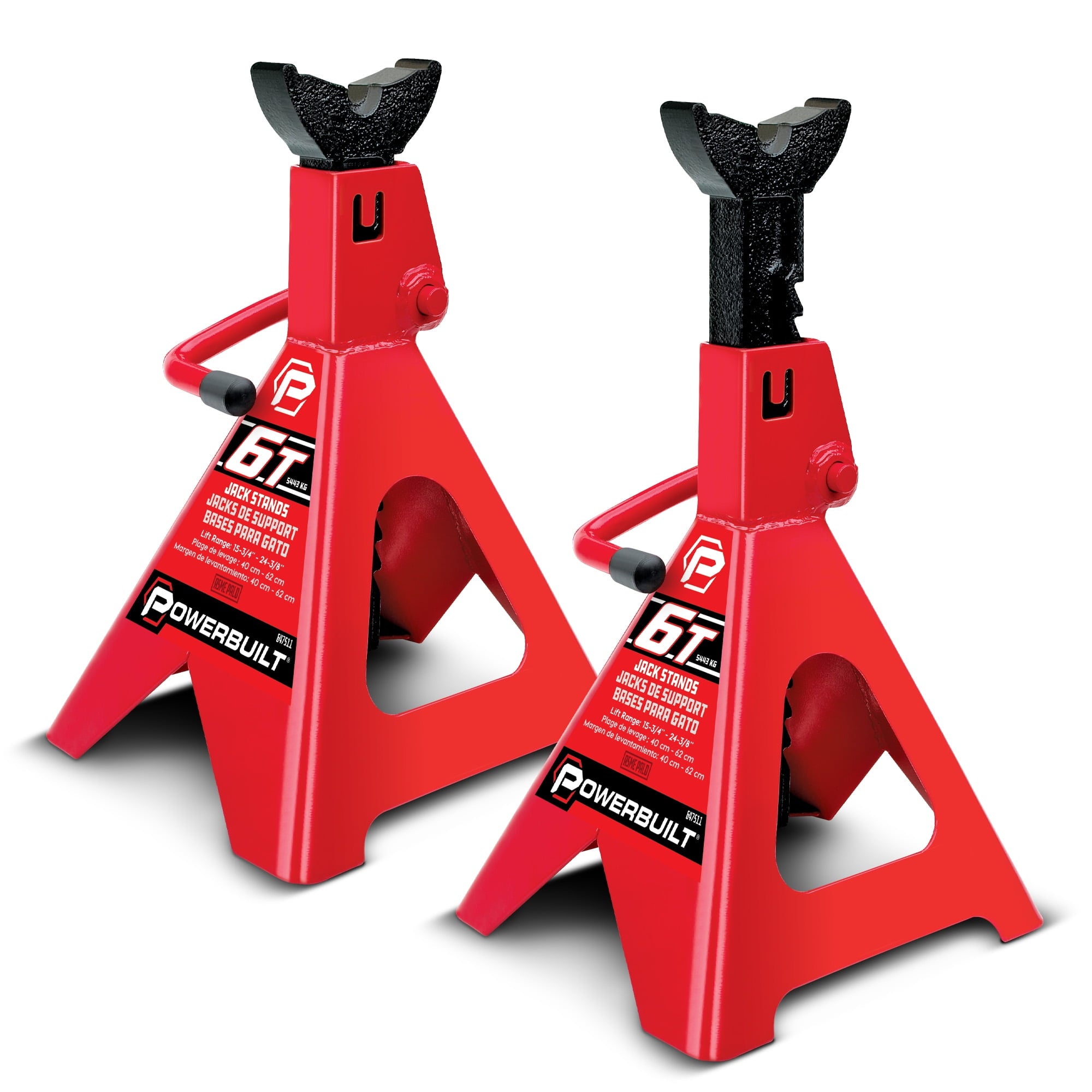 Powerbuilt 2 Piece 6-Ton (12,000 Pound) Jack Stands - 647511