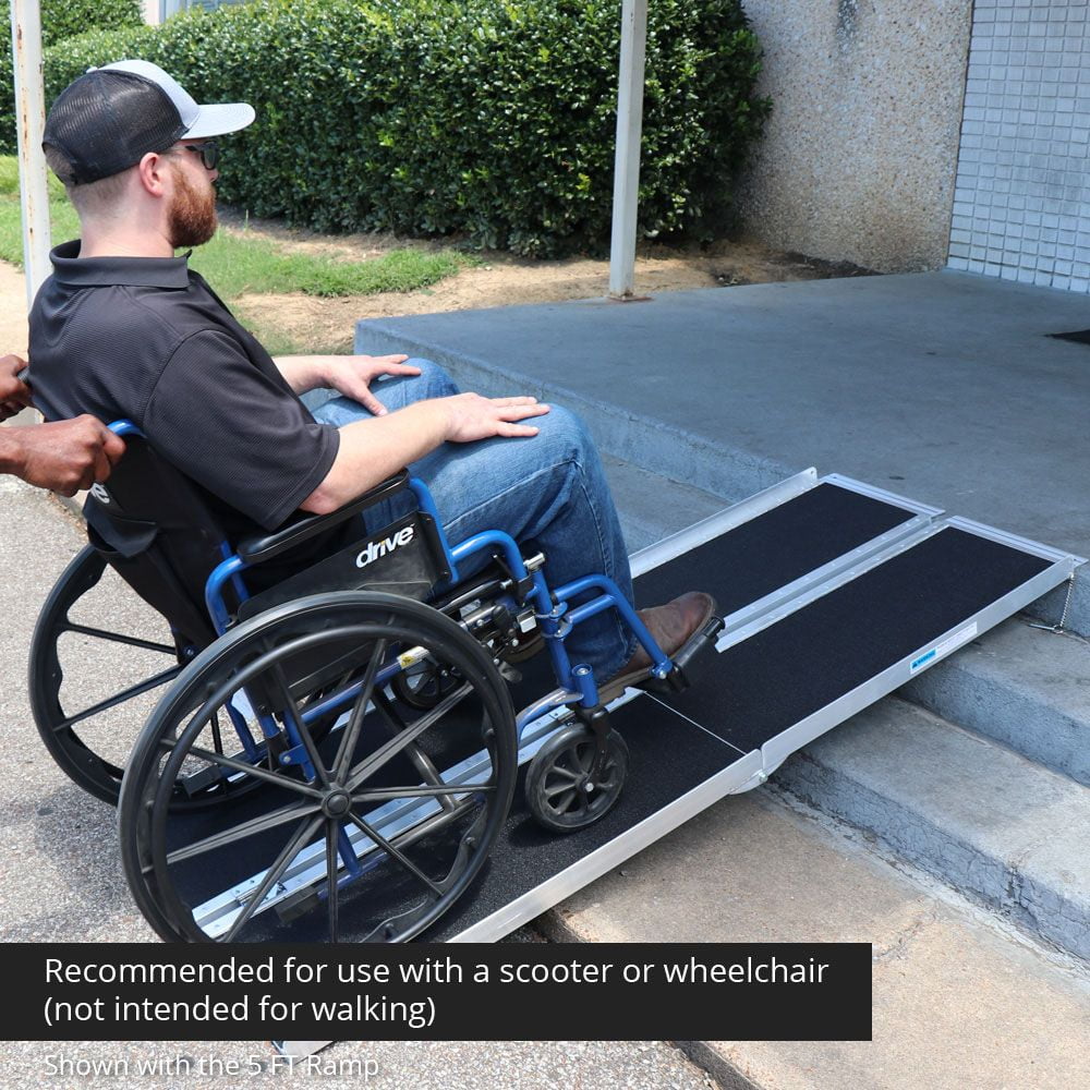 Titan Ramps 6' Multi-Fold Aluminum Wheelchair Ramp - 600 lb. Capacity