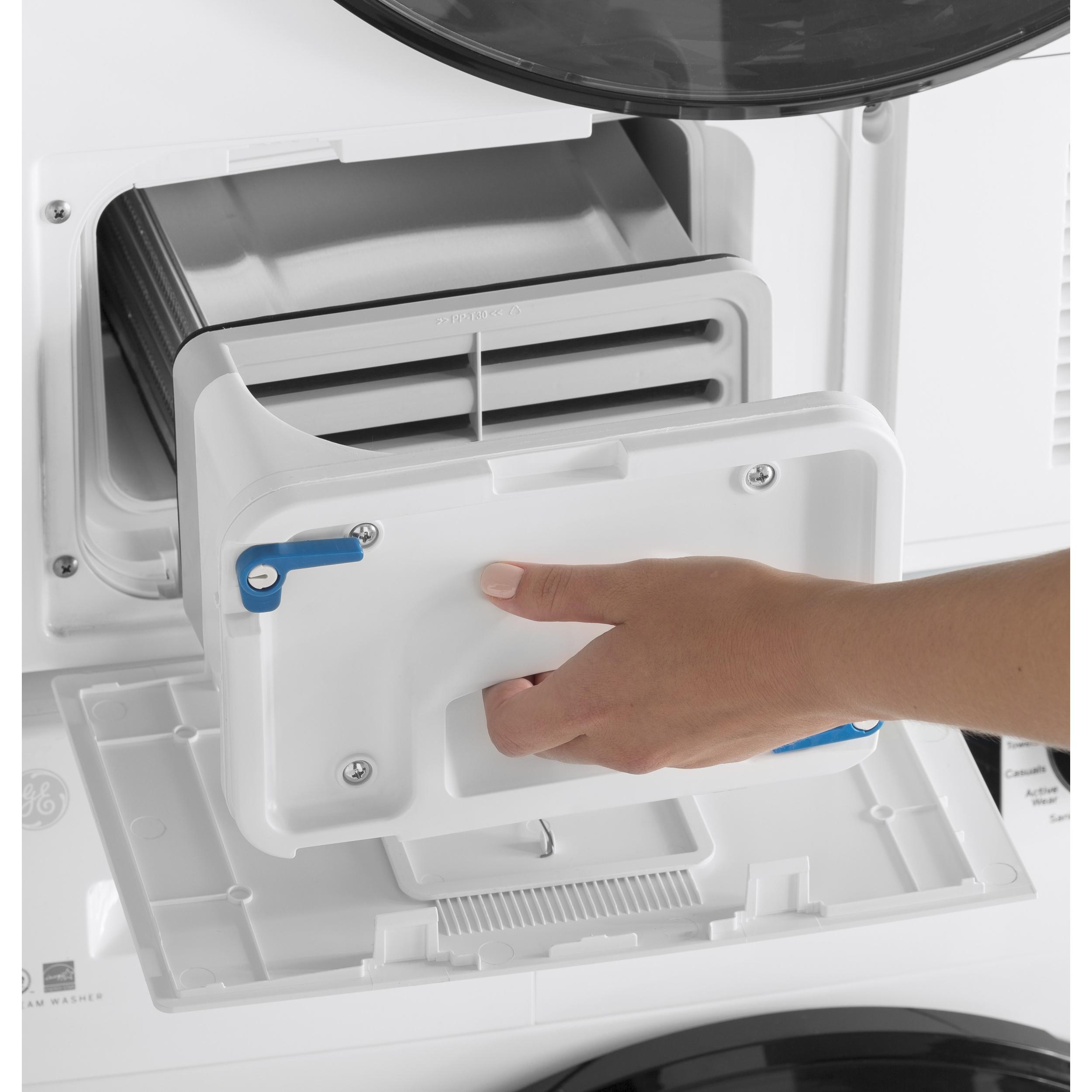 GE 4.1 cu.ft. Ventless Electric Dryer with Stainless Steel Drum GFT14ESSMWW