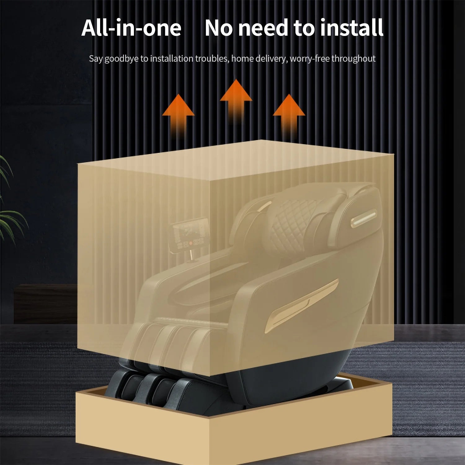 2024 4D Zero Gravity Massage Chair, Full Body Shiatsu Recliner with Yoga Stretching, SL Track, Intelligent Voice Control, Calf Kneading, Calfrest Extension, Premium Black Leather