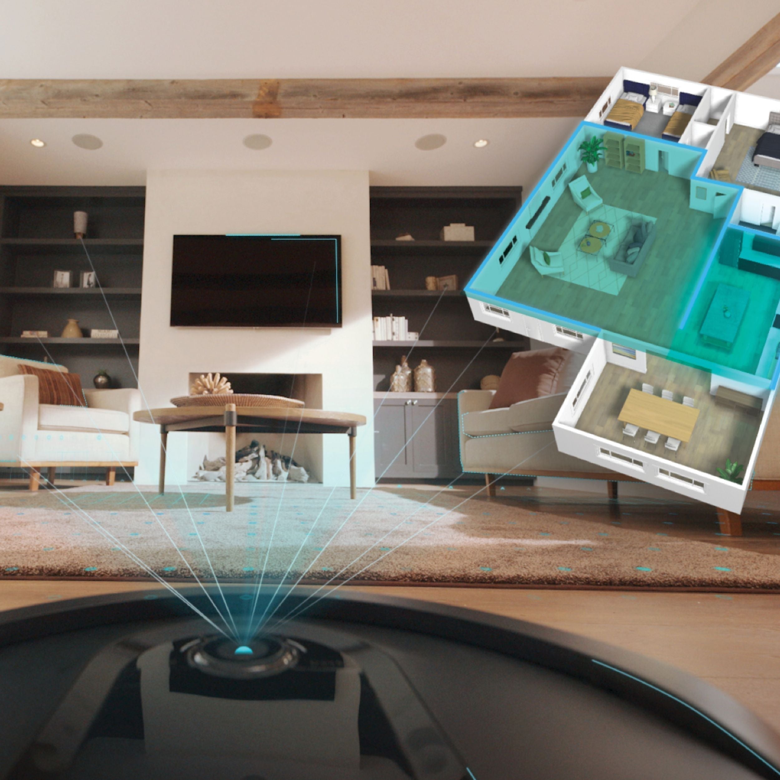 Shark - IQ Robot Self-Empty XL RV1001AE, Wi-Fi Connected, Robot Vacuum with Self-Cleaning Brushroll - Black