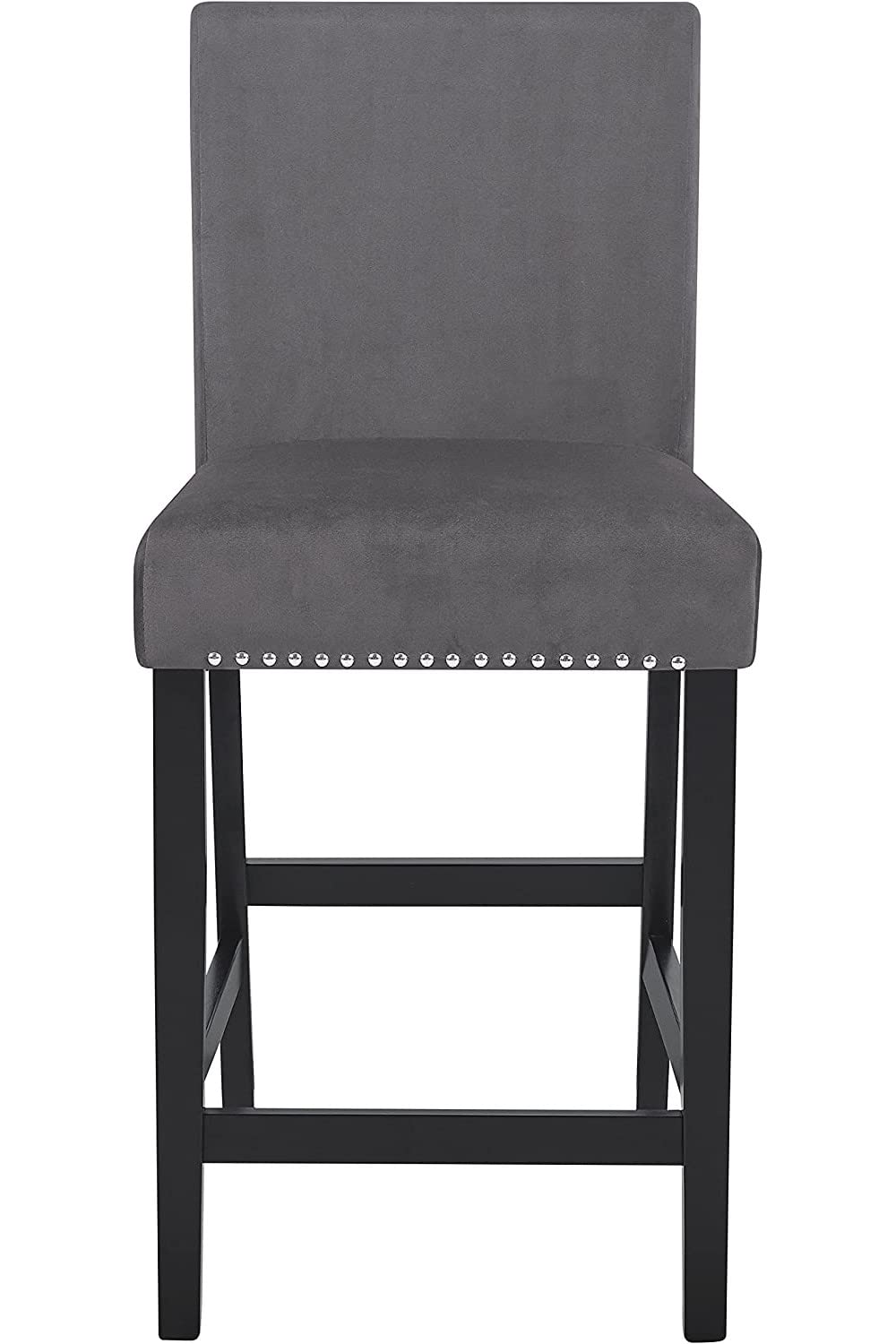 New Classic Furniture Celeste 5-Piece Faux Marble Round Counter Set with 1 Table and 4 Chairs, 42-Inch, Grey