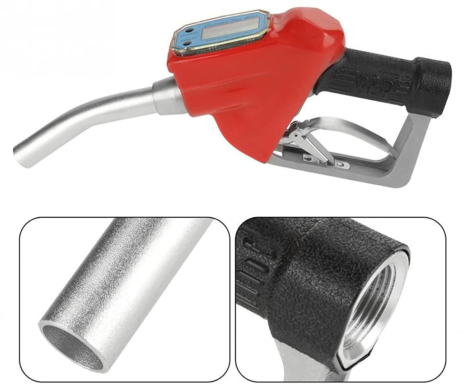 TECHTONGDA Digital Flow Fuel Delivery Gun Electronic Metering Oiler Gun Fuel Truck Nozzle Convertible Gallon Units