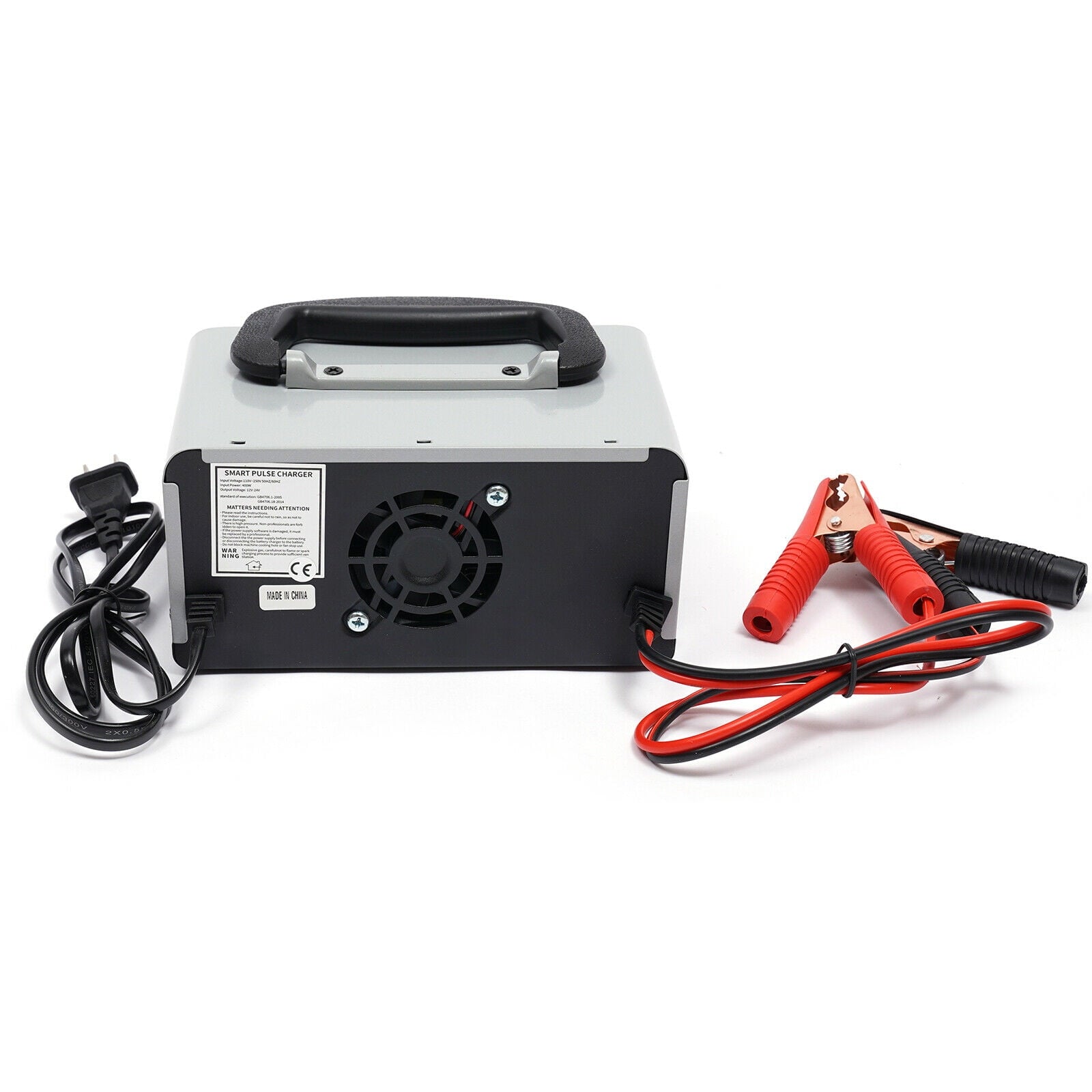 kydely NEW 400W 12V/24V Heavy Duty Smart Car Battery Charger Automatic Pulse Repair Trickle