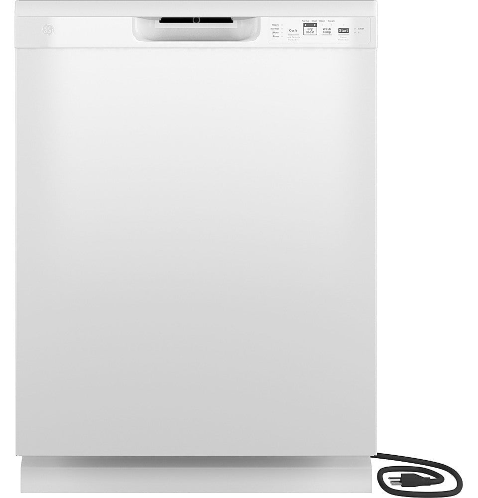 GE - Front Control Built-In Dishwasher with 59 dBA - White