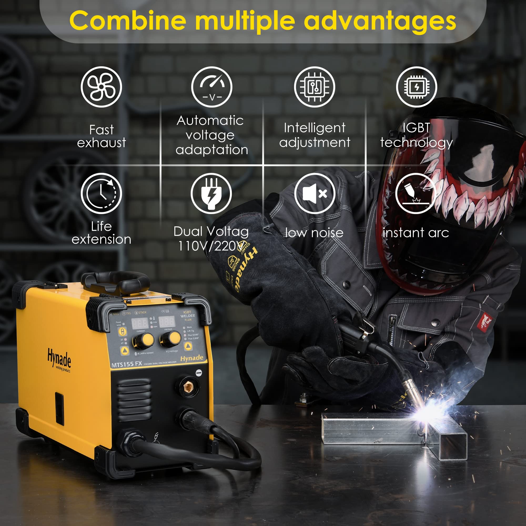 hynade Welding Machine Voltage Gasless