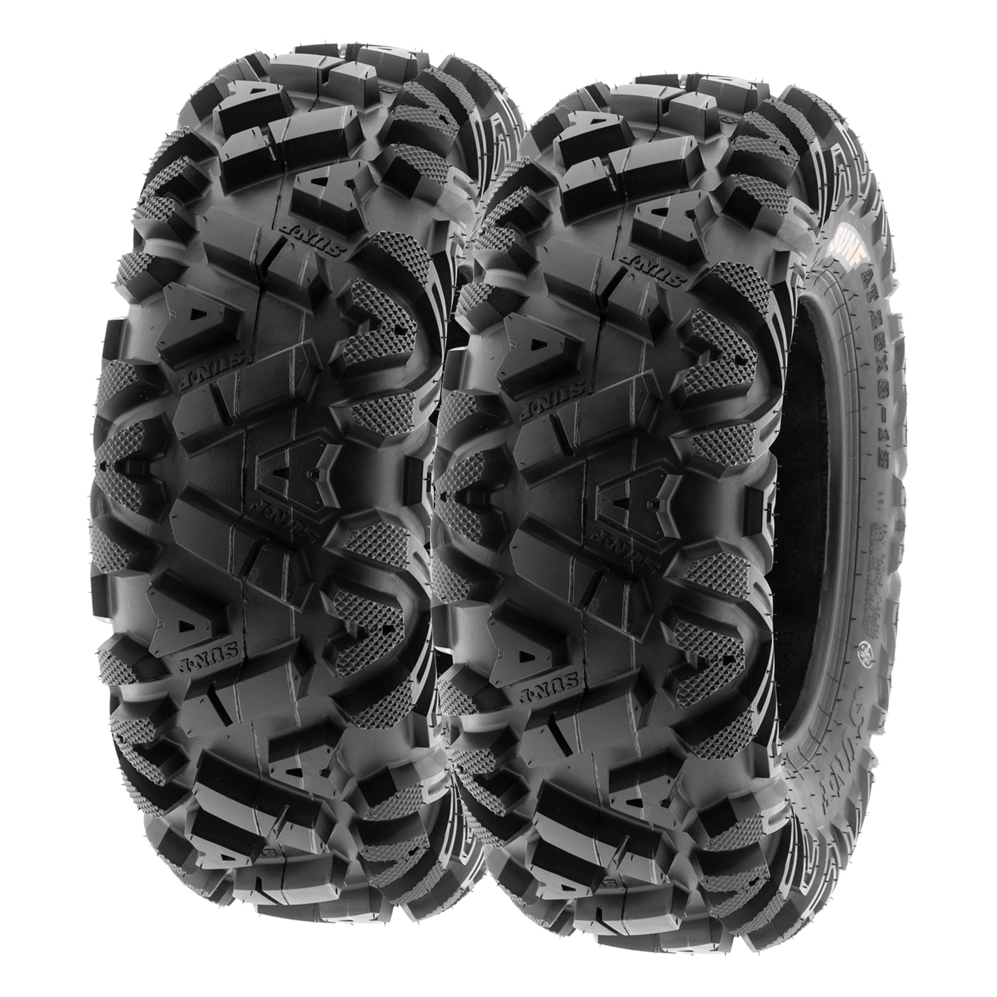 SunF All Terrain ATV UTV Tires 25x8-12 and 25x10-12 6 PR A033 (Complete Full Set of 4)