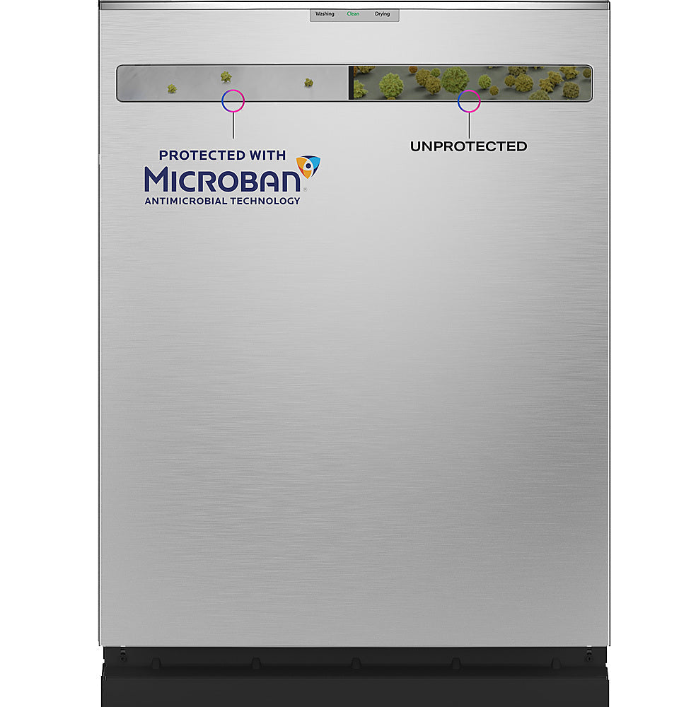 GE Profile - Top Control Built-In Stainless Steel Tub Dishwasher with 3rd Rack and Microban, 42dBA - Stainless steel