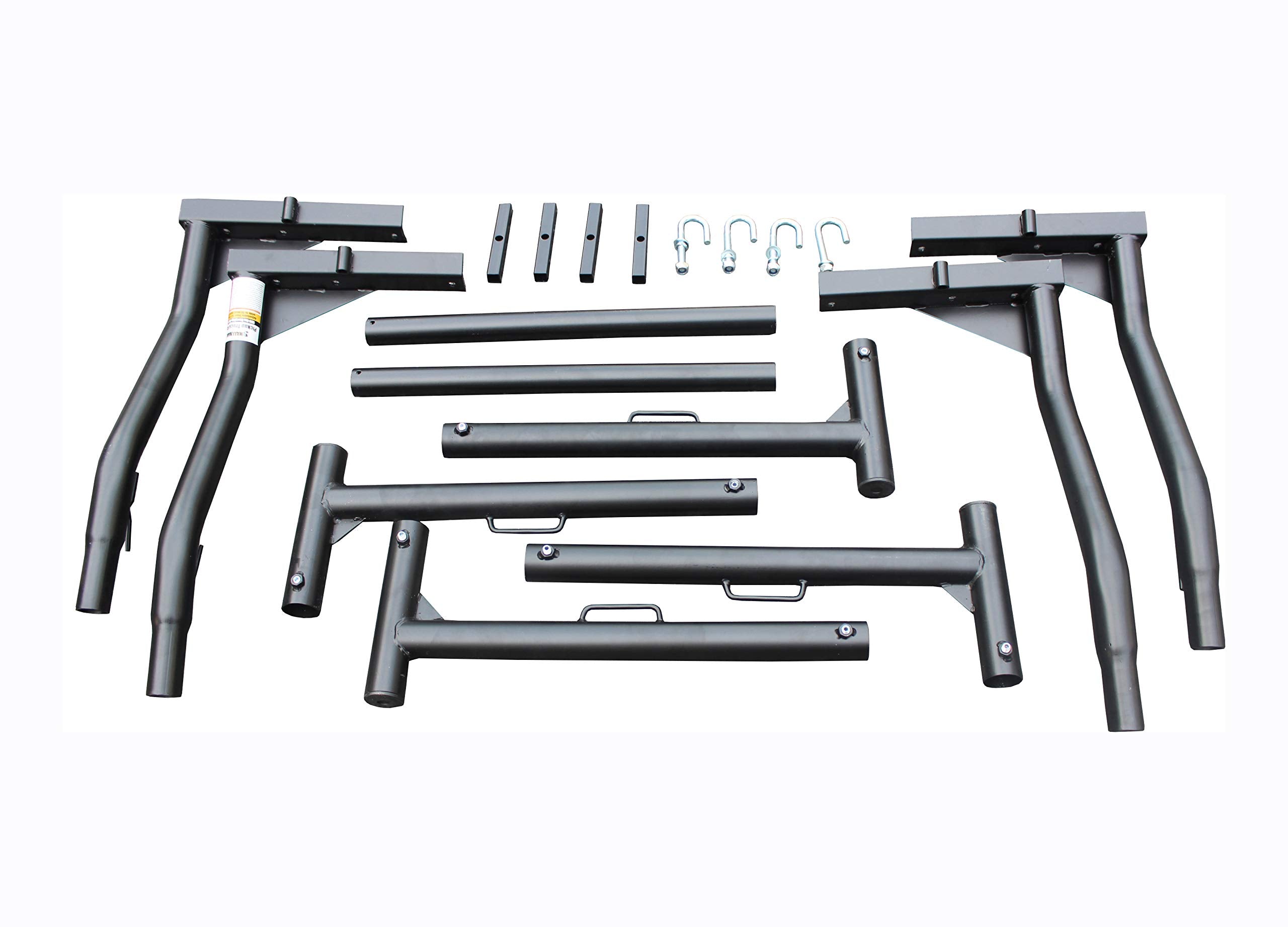 MaxxHaul 50241 Adjustable Steel Pick Up Truck Ladder Utility Racks-Pair, Black