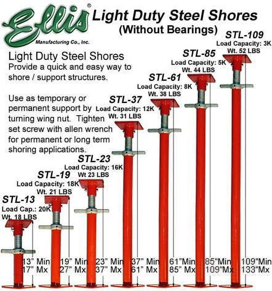 Ellis Manufacturing Company - Light Duty Steel Shores & Jack Post - 13